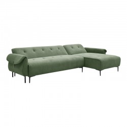 Three-seater reversible sofa bed Nuavid pakoworld khaki green fabric 304x145x83cm