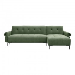 Three-seater reversible sofa bed Nuavid pakoworld khaki green fabric 304x145x83cm