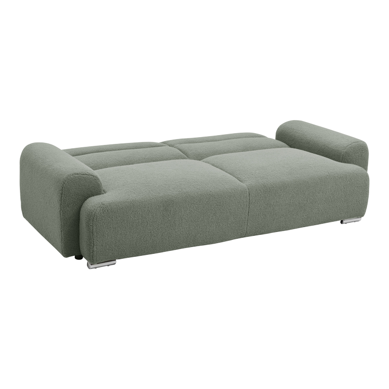 Three-seater sofa Harmonious pakoworld boucle olive green 223.5x92x81cm