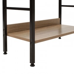 Bookcase Ramon pakoworld in natural-black 60x28x125,5cm