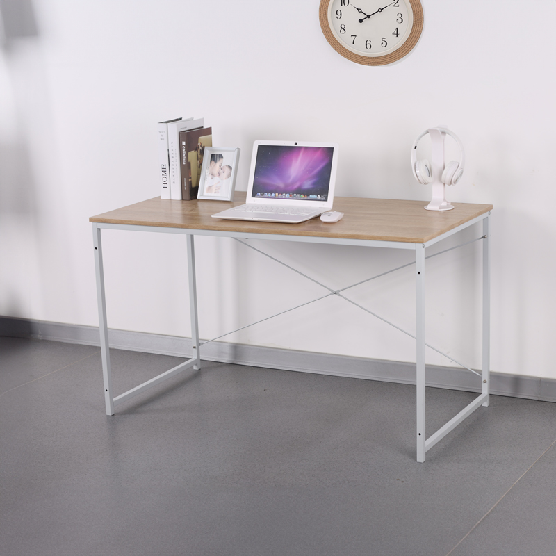 Work desk Ramon pakoworld natural melamine-metal white 120x60.5x70cm