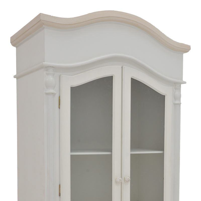 Βιτρίνα Pazlen Inart λευκό mdf 74.5x39x190εκ