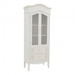 Βιτρίνα Pazlen Inart λευκό mdf 74.5x39x190εκ