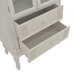 Βιτρίνα Pazlen Inart λευκό mdf 74.5x39x190εκ