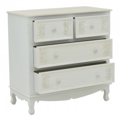 Pazlen Inart chest of drawers antique white color mdf 80x40x80cm