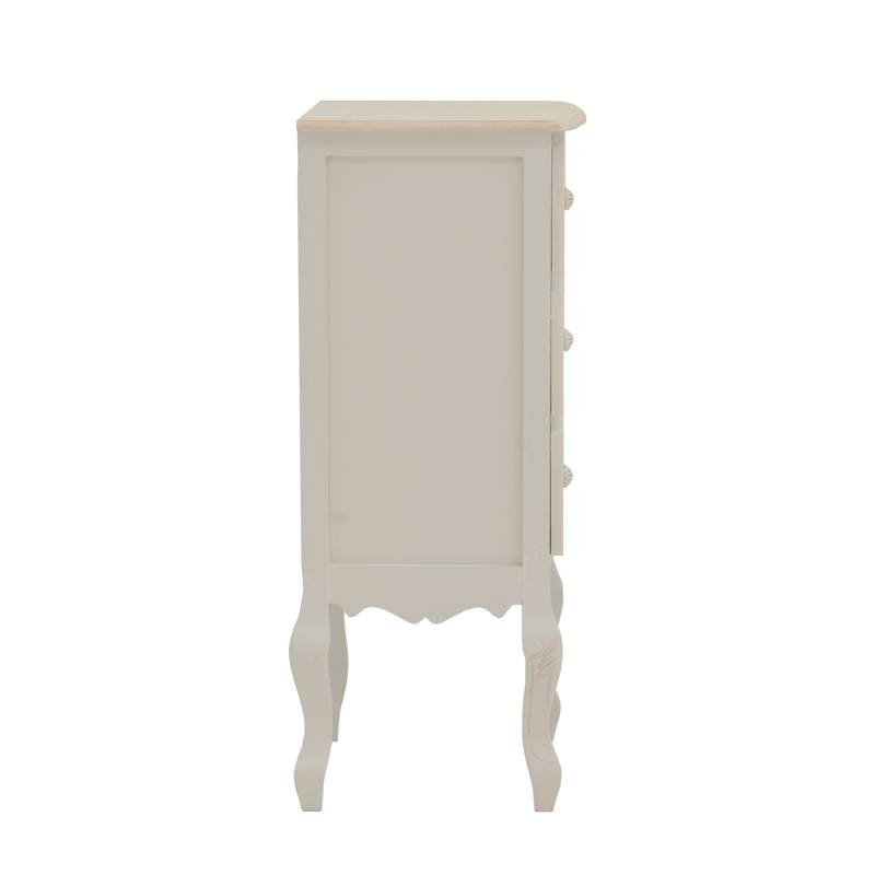 Pazlen Inart chest of drawers antique white color mdf 40x34.5x82cm