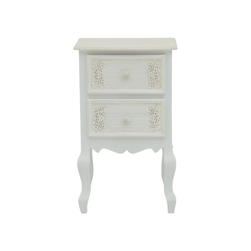 Pazlen Inart chest of drawers antique white color mdf 40x45x65cm