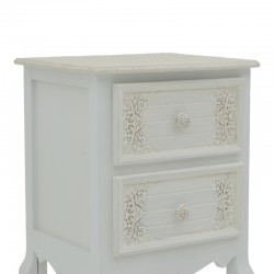 Pazlen Inart chest of drawers antique white color mdf 40x45x65cm