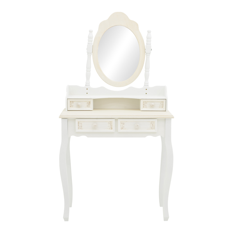 Pazlen Inart bedroom toilet antique white color mdf 75x40x140.5cm