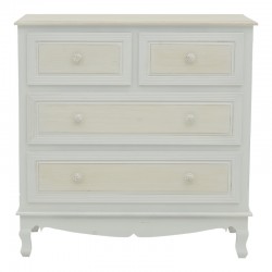 Chest of drawers Joliene Inart natural-antique white color mdf80x40x80cm