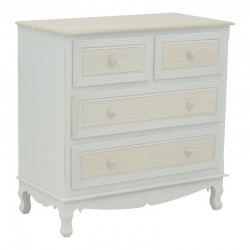 Chest of drawers Joliene Inart natural-antique white color mdf80x40x80cm