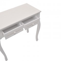 Console Joliene Inart natural-antique white color mdf 80x40x75cm