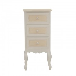 Chest of drawers Joliene Inart natural-antique white color mdf 40x34.5x82cm