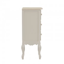 Chest of drawers Joliene Inart natural-antique white color mdf 40x34.5x82cm