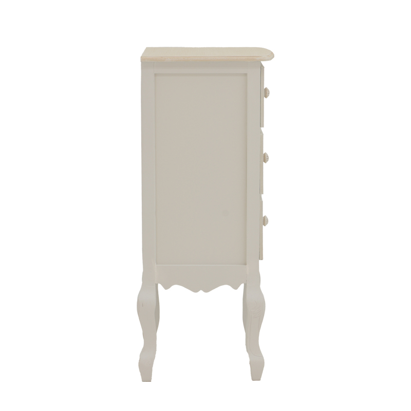 Chest of drawers Joliene Inart natural-antique white color mdf 40x34.5x82cm