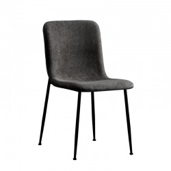 Gratify pakoworld chair anthracite bouclé fabric-leg black metal 43x56x83cm