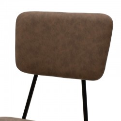 Chair Tania pakoworld PU light brown antique-black leg