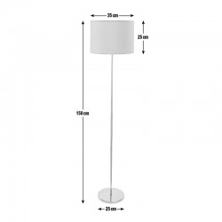Metal floor lamp Clap pakoworld E27 golden-pvc shade in grey-brown color D30x150cm