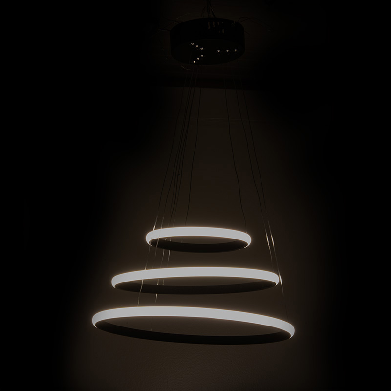 Ceiling light PWL-1162 pakoworld LED in black color D38x160cm