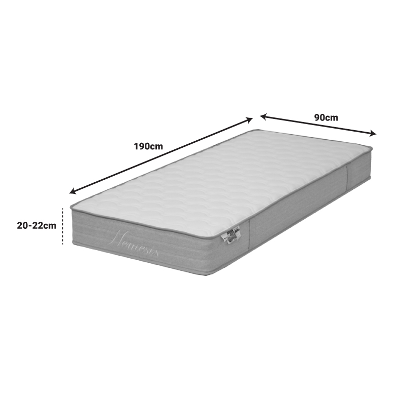 Mattress Nemesis pakoworld pocket spring roll pack double sided aloe vera 20-22cm 90x190cm