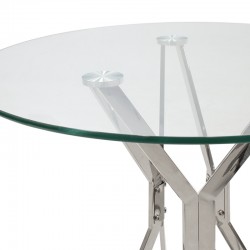 Dining table table Aryan pakoworld glass top D80x75cm