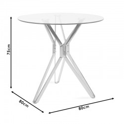Dining table table Aryan pakoworld glass top D80x75cm