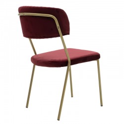 Chair Livio pakoworld velvet chair burgundy-gold legs
