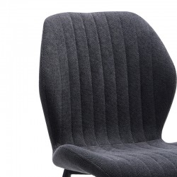 Καρέκλα Fersity pakoworld ύφασμα ανθρακί-πόδι μέταλλο μαύρο 48x56.5x85.5εκ