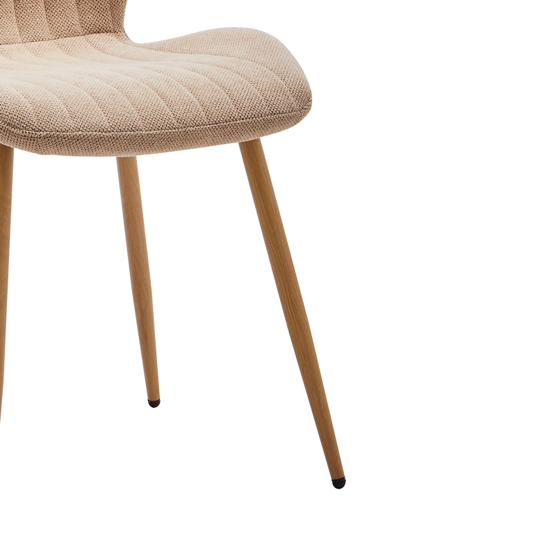 Καρέκλα Fersity pakoworld ύφασμα μπεζ-πόδι μέταλλο φυσικό 48x56.5x85.5εκ