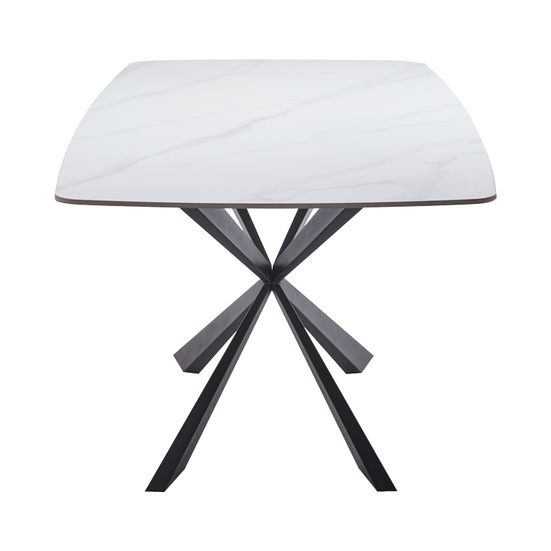 Viano table pakoworld sintered stone light gray-black 176x85x75cm