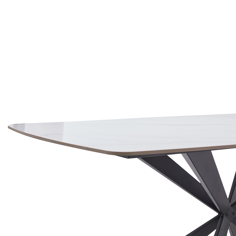 Viano table pakoworld sintered stone light gray-black 176x85x75cm