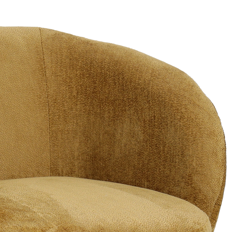 Kreslo pakoworld swivel armchair fabric in tan color 78x81x77cm