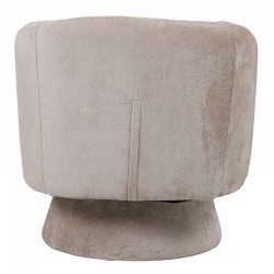 Kreslo pakoworld swivel armchair fabric in cream color 78x81x77cm