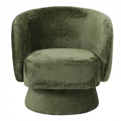 Kreslo pakoworld swivel armchair fabric in olive color 78x81x77cm