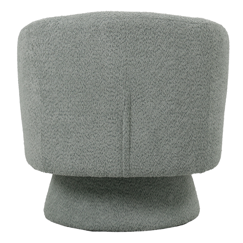 Kreslo pakoworld swivel armchair boucle fabric in ligh green color 78x81x77cm