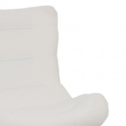 Silla pakoworld boucle fabric armchair in white color 97x80x100cm