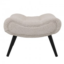 Silla pakoworld stool - footstool boucle fabric in beige color 68x58x40cm