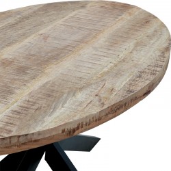 Majesty pakoworld table oval solid wood 4cm walnut-leg black160x90x74cm