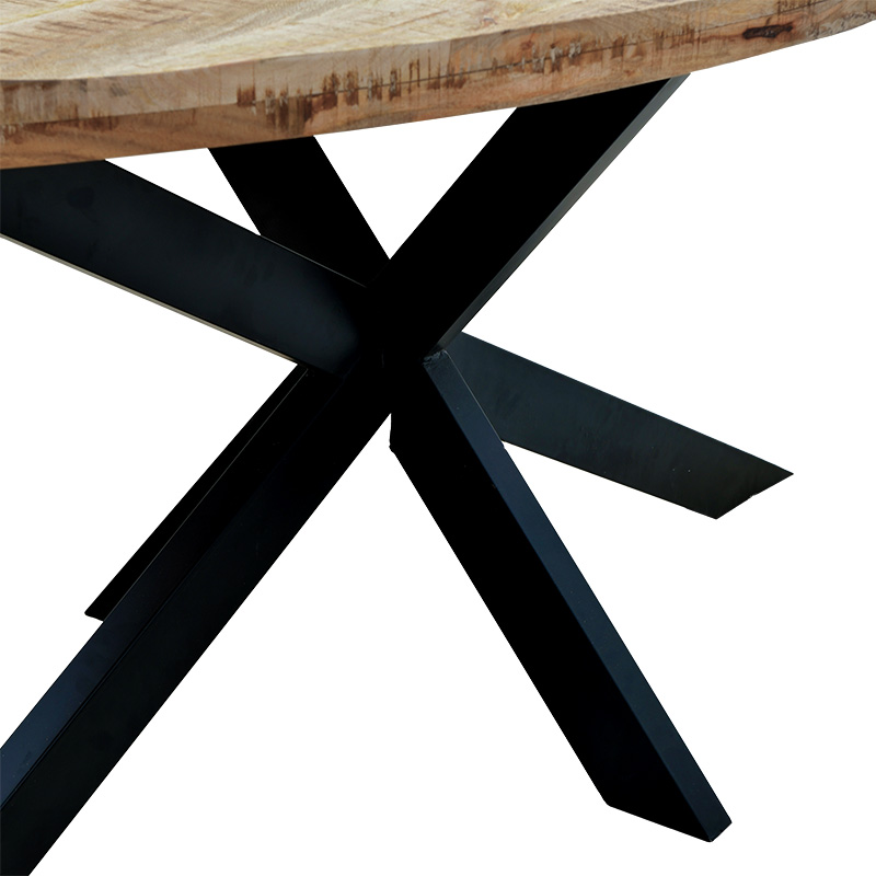 Majesty pakoworld table oval solid wood 4cm walnut-leg black160x90x74cm