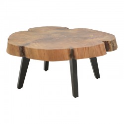 Sergio pakoworld coffee table natural solid acacia wood 100x80x45cm