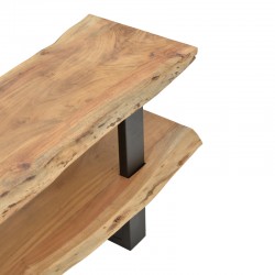 TV cabinet Fuji pakoworld natural solid acacia wood 140x40x52cm