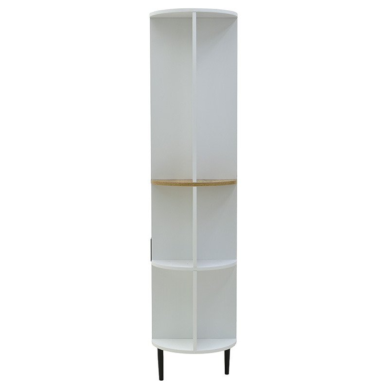 Βιτρίνα Inart 3-50-227-0013 ξύλο χρώμα φυσικό-λευκό 110x38x160εκ