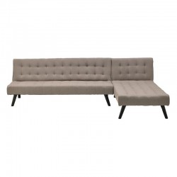 Corner sofa-bed Inart 6-50-585-0013 reversible beige 256x163x75cm