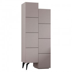 Multipurpose cabinet Romane cabinet pakoworld mocha 62.2x37.4x155.4cm