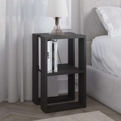 Nightstand Passion pakoworld melamine in anthracite color 34x30x55cm