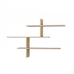 Wall shelf unit Leona pakoworld melamine in oak color 123x22x81cm