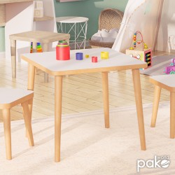 Jerry pakoworld children\'s table white-natural 50x50x43cm