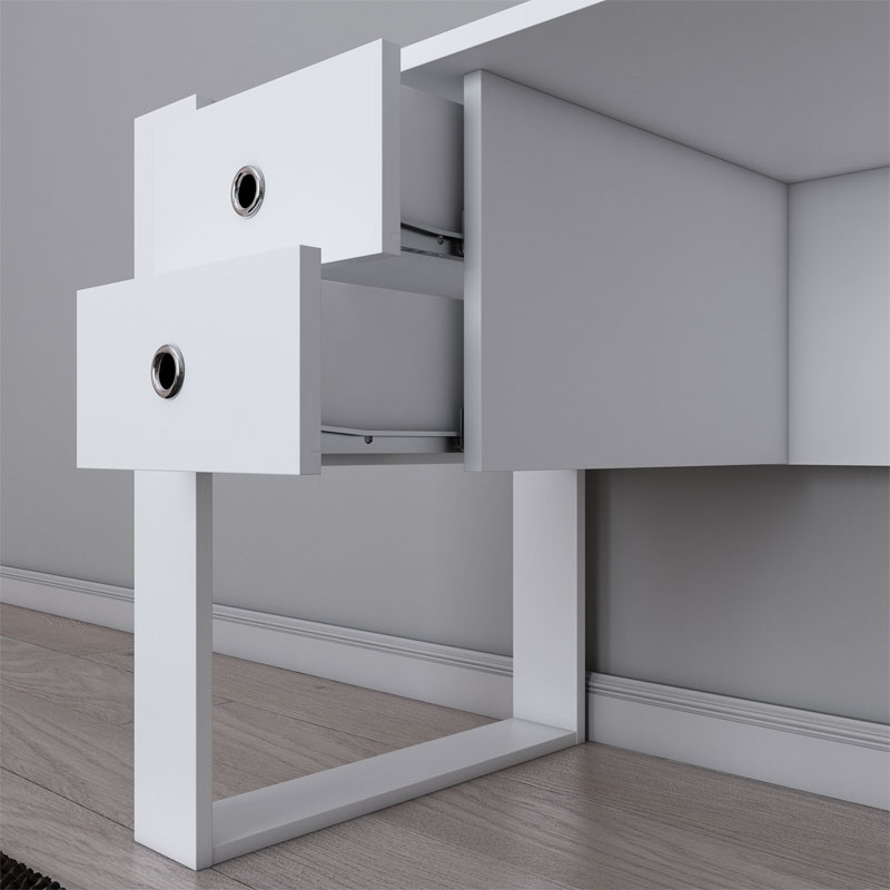 Work desk Astin pakoworld melamine white 138x60x72cm