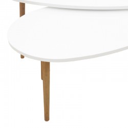 Monty pakoworld white-natural melamine coffee table 116x46x6cm