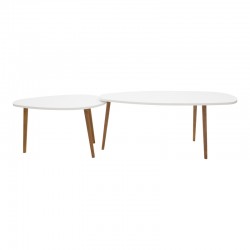 Monty pakoworld white-natural melamine coffee table 116x46x6cm